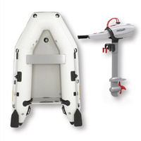 2.6m ISLAND INFLATABLE BOAT + 3HP Parsun JOY 3 ELECTRIC OUTBOARD MOTOR " UNBEATABLE PACKAGE DEAL " 8.6ft Island Air-Deck Boat & Electric Outboard image