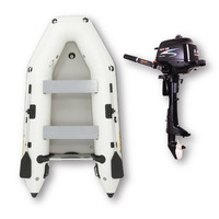 2.9m ISLAND INFLATABLE BOAT + 2.6HP PARSUN OUTBOARD MOTOR " UNBEATABLE PACKAGE DEAL " 9.6ft Island Air-Deck Boat & 2.6hp 4-Stroke Outboard complete image