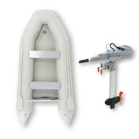 3.3m ISLAND INFLATABLE BOAT + 3HP TORQEEDO TRAVEL 1103 ELECTRIC OUTBOARD " UNBEATABLE PACKAGE DEAL " 11ft Island Air-Deck Boat &  Electric Outboard image