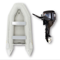 3.3m ISLAND INFLATABLE BOAT + 15HP PARSUN OUTBOARD MOTOR " UNBEATABLE PACKAGE DEAL " 11ft Island Air-Deck Boat & 15hp 4-Stroke Outboard complete image