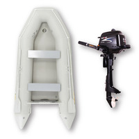 3.3m ISLAND INFLATABLE BOAT + 2.6HP PARSUN OUTBOARD MOTOR " UNBEATABLE PACKAGE DEAL " 11ft Island Air-Deck Boat & 2.6hp 4-Stroke Outboard complete image