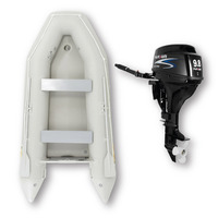 3.3m ISLAND INFLATABLE BOAT + 9.8HP PARSUN OUTBOARD MOTOR " UNBEATABLE PACKAGE DEAL " 11ft Island Air-Deck Boat & 9.8hp 4-Stroke Outboard complete image