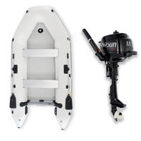3.3m WHITE ISLAND INFLATABLE BOAT + 2.6HP PARSUN OUTBOARD MOTOR UNBEATABLE PACKAGE DEAL  11ft Island Air-Deck Boat & 2.6hp 4-Stroke Outboard complete image