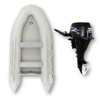 3.65m ISLAND INFLATABLE BOAT + 20HP PARSUN OUTBOARD MOTOR " UNBEATABLE PACKAGE DEAL " 12ft Island Air-Deck Boat & 20hp 4-Stroke Outboard complete image