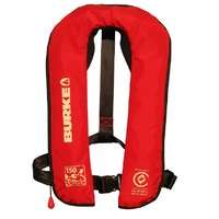Burke Inflatable Lifejacket Manual Stylish RED Level 150 (PFD1) 150N ISSM1502 image