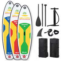 3 X ISLAND SUP's 1 X SAND 9ft / 2.7m KID's 1 X BEACH 9.9ft / 3m MEDIUM Board 1 X WAVE 10.10ft / 3.3m LARGE INFLATABLE STAND UP PADDLEBOARD (SUP) image
