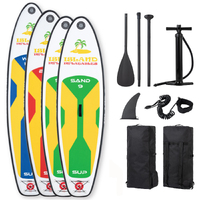 4 X ISLAND SUP's 2 X SAND 9ft / 2.7m KID's 1 X BEACH 9.9ft / 3m MEDIUM Board 1 X WAVE 10.10ft / 3.3m LARGE INFLATABLE STAND UP PADDLEBOARD (SUP) image