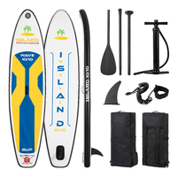 ISLAND WAVE 10.10ft / 3.3m INFLATABLE STAND UP PADDLEBOARD (SUP) Riders > 140kg Paddle Board image