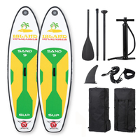 2 X ISLAND SAND 9ft / 2.7m KID's INFLATABLE STAND UP PADDLEBOARDS (SUP) Riders > 90kg Paddle Board image
