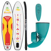 POWER UP SUP ISLAND BEACH 9.9ft BOARD & JAYKAY E-FIN Electric Motor 3m INFLATABLE STAND UP PADDLEBOARD (SUP) Riders > 100kg Paddle Board image