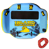 Island Inflatable Ski Tube - IT3 - 3 Rider / Person + ROPE Wing Style Water Ski Biscuit 86" / 216cm image