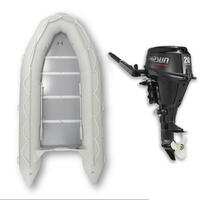4.3m ISLAND INFLATABLE BOAT + 20HP PARSUN OUTBOARD MOTOR " UNBEATABLE PACKAGE DEAL " 14ft Island Boat & 20hp 4-Stroke Outboard complete image