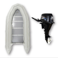 4.3m ISLAND INFLATABLE BOAT + 20HP PARSUN OUTBOARD MOTOR " UNBEATABLE PACKAGE DEAL " 14ft Island Boat & 20hp 4-Stroke Outboard complete image