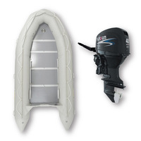 4.3m ISLAND INFLATABLE BOAT + 40HP PARSUN EFI OUTBOARD MOTOR " UNBEATABLE PACKAGE DEAL " 14ft Island Boat & 40hp 4-Stroke EFI Electric Start Outboard image