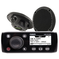 FUSION - RA55 - Marine Stereo + 2 Black Speakers + Bluetooth Radio MS-RA55KTSA image