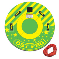 OST Pro 54 Inch SKI TUBE 1 Person " Starter Kit " with Rope. Single Rider Fully enclosed tube biscuit cover image