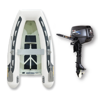 2.7m (RIB) ISLAND INFLATABLE BOAT + 4HP PARSUN OUTBOARD " UNBEATABLE PACKAGE DEAL " PVC Aluminium Rigid Bottom & Motor Combo Complete image