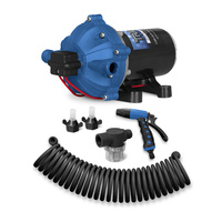 TRAC Super Washdown Pump kit Plus Filter & Fittings 70psi Suction 6ft Capacity 5.3GMR Boat Caravan Car image