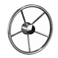 BOAT / SHIPS STEERING WHEEL STAINLESS STEEL MODEL 5-Spoke 13.4"-340mm 3/4" Shaft Marine YK7-161-C image