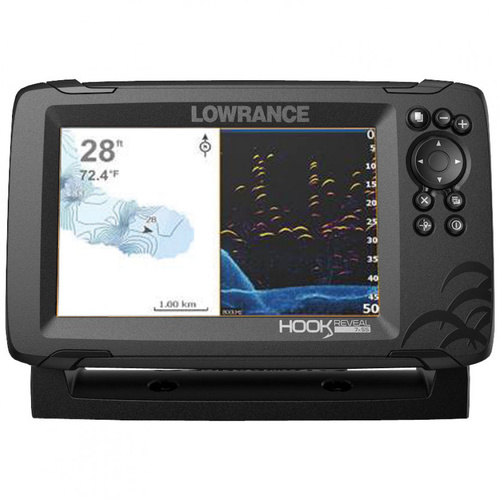 Lowrance Hook Reveal 7x Fishfinder Splitshot with Chirp / DownScan & GPS Plotter Colour Fish Finder Part#: 000-15514-001
