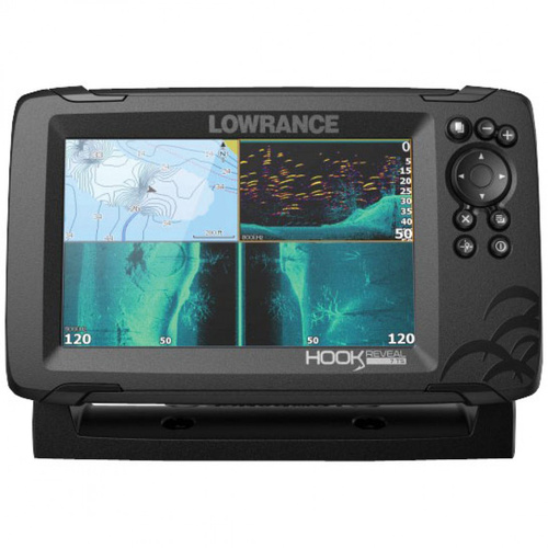 Lowrance Hook Reveal 7x Fishfinder Tripleshot with Chirp / SideScan / DownScan & GPS Plotter Colour Fish Finder Part#: 000-15515-001