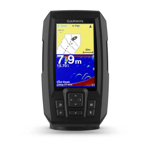 Garmin Striker Plus 4 + Dual-Beam Transducer GPS Fishfinder + Industry-leading Sonar Part #: 010-01870-01