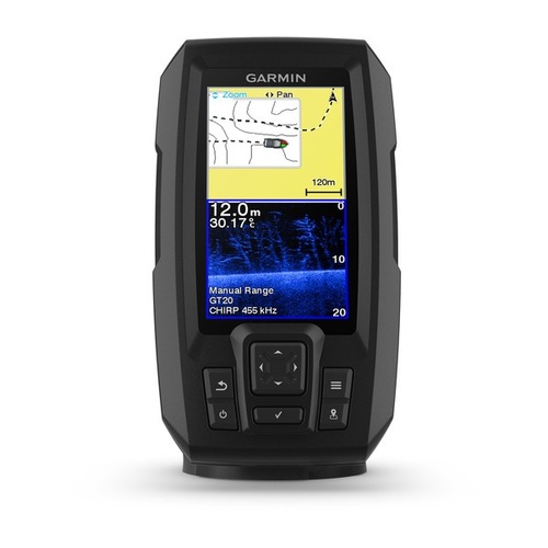 Garmin Striker Plus 4CV Fish Finder GT20-TM Transducer & Built in GPS Fish Finder Part #: 010-01871-01