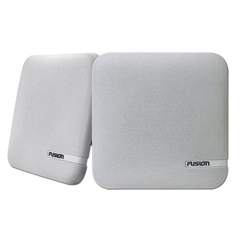Fusion SM-F65CW Series 6.5-Inch Shallow Mount Square Speakers White Cloth Grill 100W Part #: 010-02263-10