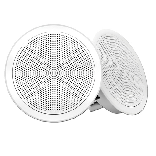 Fusion FM Series 6.5" Flush Mount Round Marine Speakers White Grill 120W Part #: 010-02299-00