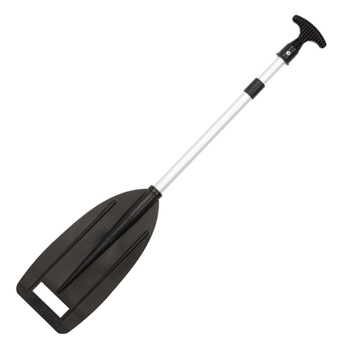 Island Telescopic Boat Paddle Black Aluminum Oar Compact Adjustable Size Canoe Part #: 110061-B