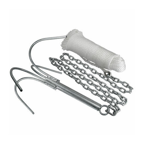 Island 10mm - Reef Anchor Kit - Includes: 2M Gal Chain, 50M x 6mm Silver Rope & 2 Shackles - Boats up to 6 Metres Part #: 146407