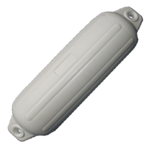 Island 1 X 560mm Boat Fender / Buffer Heavy Duty White UV Stabilised Twin Eye Ribbed Part #: 152116