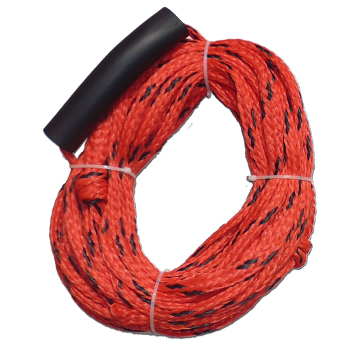 SKI TUBE ROPE 60ft 1- 3 Person / Rider Ski Tube Rope + Float 12mm - 2000KG Breaking Strain Water Biscuit Tow Rope
