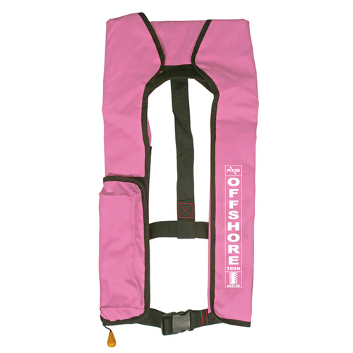 Axis Inflatable Manual Lifejacket - PINK - 150N PFD1 OFFSHORE Boat Manual Life Jacket 600128