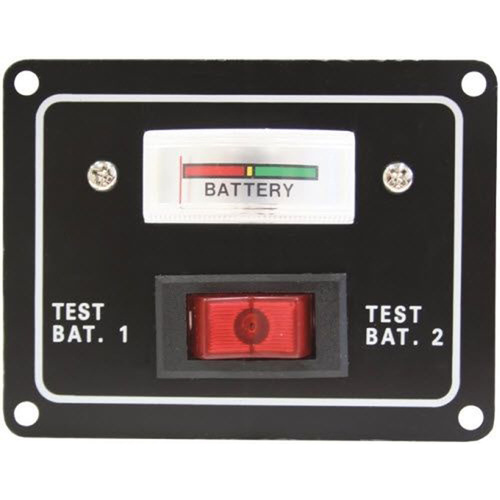 12V Battery Test Meter Condition Dual Gauge Switch Panel Boat Marine Caravan 4x4