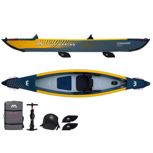 Aqua Marina Tomahawk Air-K 375 1 Person Inflatable Drop-Stitch Performance Kayak