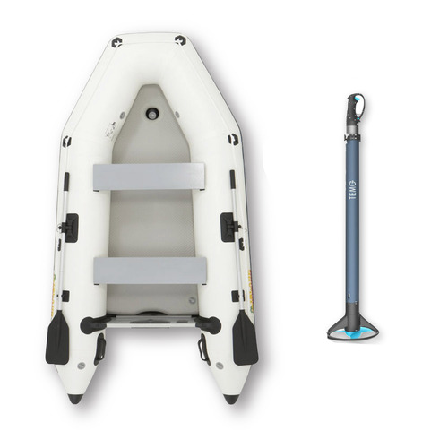 2.9m ISLAND INFLATABLE BOAT + 1.5HP TEMO ELECTRIC OUTBOARD MOTOR " UNBEATABLE PACKAGE DEAL " 9.6ft Island Air-Deck Boat & Electric Outboard