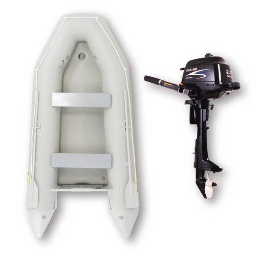 3.3m ISLAND INFLATABLE BOAT + 2.6HP PARSUN OUTBOARD MOTOR " UNBEATABLE PACKAGE DEAL " 11ft Island Air-Deck Boat & 2.6hp 4-Stroke Outboard complete