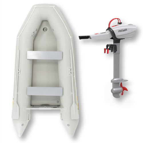 3.3m ISLAND INFLATABLE BOAT + 3HP Parsun JOY 3 ELECTRIC OUTBOARD MOTOR " UNBEATABLE PACKAGE DEAL " 11ft Island Air-Deck Boat &  Electric Outboard
