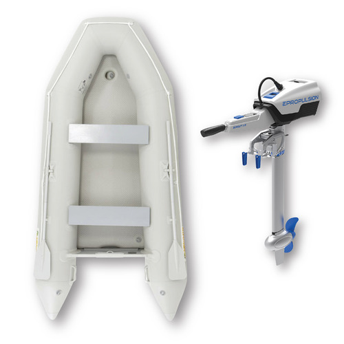 3.3m ISLAND INFLATABLE BOAT + 3HP EPROPULSION SPIRIT 1 ELECTRIC OUTBOARD " UNBEATABLE PACKAGE DEAL " 11ft Island Air-Deck Boat & Electric Outboard