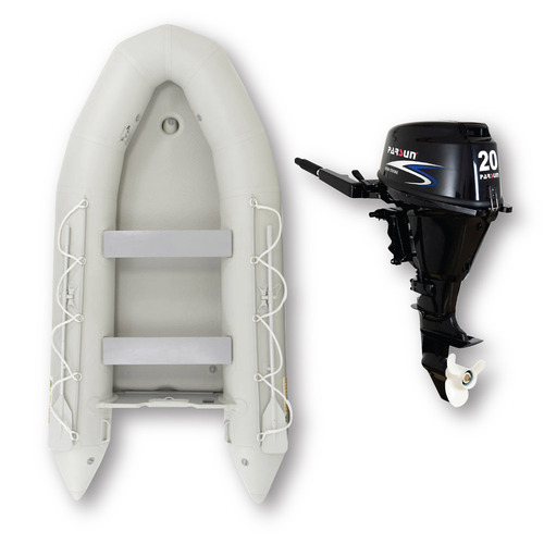 3.65m ISLAND INFLATABLE BOAT + 20HP PARSUN OUTBOARD MOTOR " UNBEATABLE PACKAGE DEAL " 12ft Island Air-Deck Boat & 20hp 4-Stroke Outboard complete