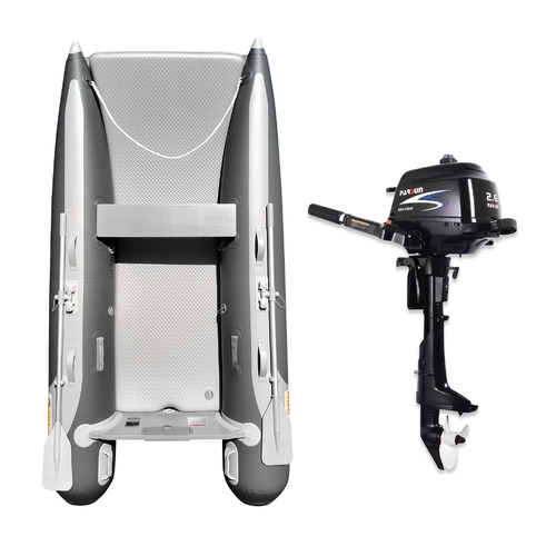 2.85m ISLAND INFLATABLE CAT BOAT + 2.6HP PARSUN OUTBOARD MOTOR  "Unbeatable Package deal" 9.35FT Island Inflatable CAT - AIR-DECK - Complete Package