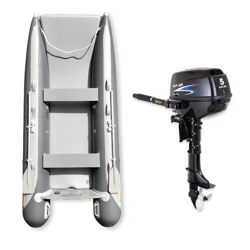 3.35m ISLAND INFLATABLE CAT BOAT + 5HP PARSUN OUTBOARD MOTOR "Unbeatable Package deal" 11FT Island Inflatable CAT - AIR-DECK - Complete Package