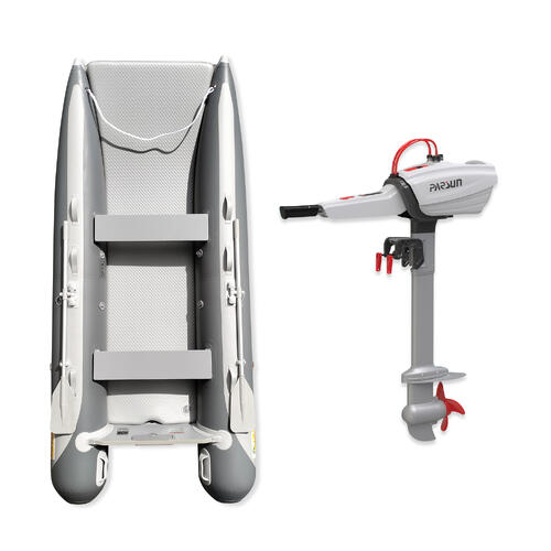 3.35m ISLAND INFLATABLE CAT BOAT + PARSUN JOY 1.2 ELECTRIC OUTBOARD MOTOR "Unbeatable  deal" 11FT Island Inflatable CAT - AIR-DECK - Complete Package