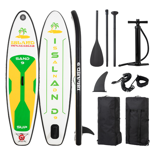 ISLAND SAND 9ft / 2.7m KID's INFLATABLE STAND UP PADDLEBOARD (SUP) Riders > 90kg Paddle Board