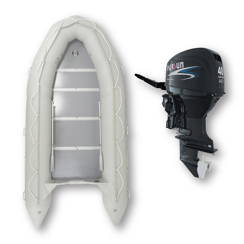 4.3m ISLAND INFLATABLE BOAT + 40HP PARSUN EFI OUTBOARD MOTOR " UNBEATABLE PACKAGE DEAL " 14ft Island Boat & 40hp 4-Stroke EFI Electric Start Outboard