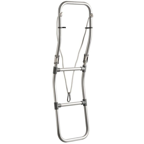 3-STEP - INFLATABLE BOAT BOARDING LADDER - Folding Aluminium Compact Made for all Inflatable Boats