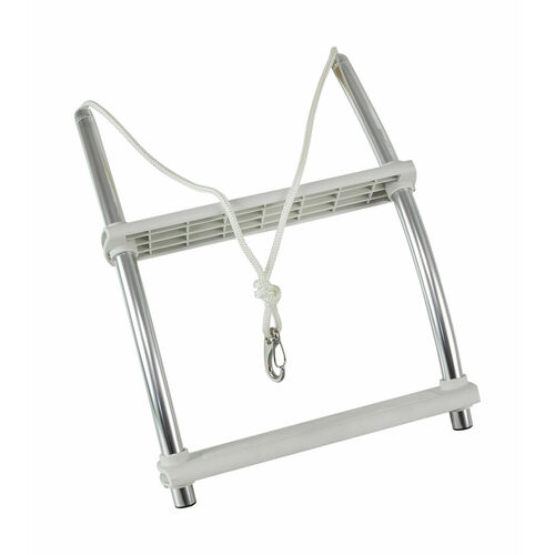 2 STEP - INFLATABLE BOAT BOARDING LADDER - Rope / Aluminium Contour Made for RIB or Hard Floor Inflatable Boats