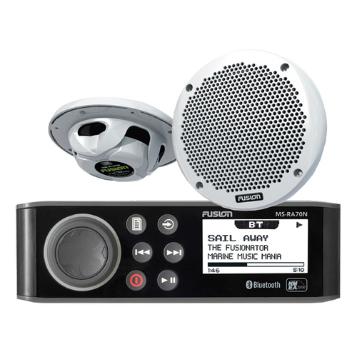 Fusion - RA70N - Marine Stereo 2 x 6" Speakers - Bluetooth Radio MS-RA70NKTSA