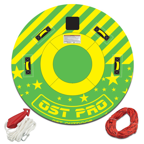 OST Pro 54 Inch SKI TUBE 1 Person "Advanced Kit" with Rope & Bridle. Single Rider Fully enclosed tube biscuit cover
